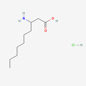 3-Aminodecanoic acid hydrochloride chemical structure (CAS 2093859-35-7)