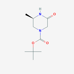 tert-Butyl (R)-3-methyl-5-oxopiperazine-1-carboxylate chemical structure (CAS 2094008-78-1)