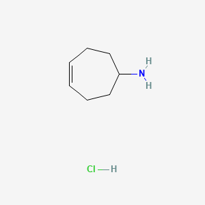 Cyclohept-4-en-1-amine hydrochloride chemical structure (CAS 2094642-29-0)