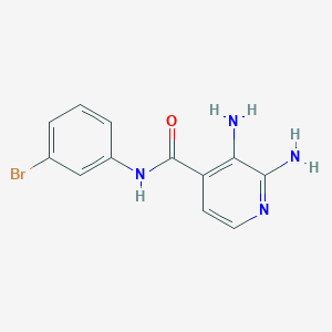 2,3-Diamino-N-(3-bromophenyl)isonicotinamide chemical structure (CAS 2094986-50-0)