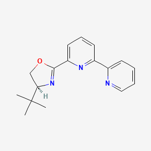 (S)-2-([2,2'-Bipyridin]-6-yl)-4-(tert-butyl)-4,5-dihydrooxazole chemical structure (CAS 2095304-34-8)
