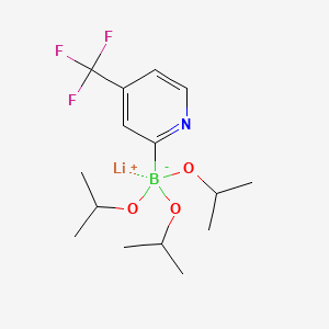 Lithium triisopropoxy(4-(trifluoromethyl)pyridin-2-yl)borate chemical structure (CAS 2095458-45-8)