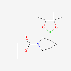 tert-Butyl 1-(4,4,5,5-tetramethyl-1,3,2-dioxaborolan-2-yl)-3-azabicyclo[3.1.0]hexane-3-carboxylate chemical structure (CAS 2095495-19-3)