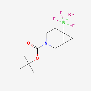 Potassium (3-(tert-butoxycarbonyl)-3-azabicyclo[4.1.0]heptan-6-yl)trifluoroborate chemical structure (CAS 2095504-46-2)