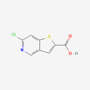 6-Chlorothieno[3,2-c]pyridine-2-carboxylic acid chemical structure (CAS 2095607-18-2)