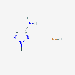 2-Methyl-2H-1,2,3-triazol-4-amine hydrobromide chemical structure (CAS 2095725-99-6)