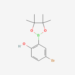 4-Bromo-2-(4,4,5,5-tetramethyl-1,3,2-dioxaborolan-2-yl)phenol chemical structure (CAS 2095797-20-7)
