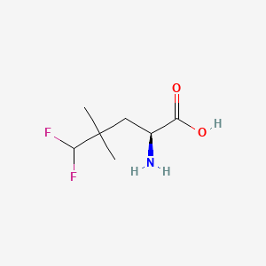 (S)-2-Amino-5,5-difluoro-4,4-dimethylpentanoic acid chemical structure (CAS 2095886-80-7)