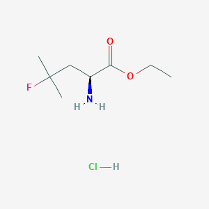 Ethyl (S)-2-amino-4-fluoro-4-methylpentanoate hydrochloride chemical structure (CAS 2095926-24-0)