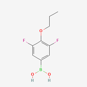 (3,5-Difluoro-4-propoxyphenyl)boronic acid chemical structure (CAS 2096331-43-8)