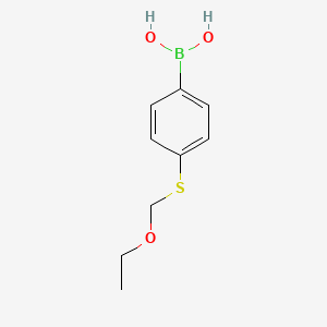 (4-((Ethoxymethyl)thio)phenyl)boronic acid chemical structure (CAS 2096331-89-2)