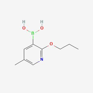 (5-Methyl-2-propoxypyridin-3-yl)boronic acid chemical structure (CAS 2096332-40-8)