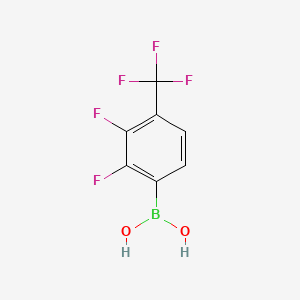(2,3-Difluoro-4-(trifluoromethyl)phenyl)boronic acid chemical structure (CAS 2096332-61-3)