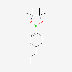 4,4,5,5-Tetramethyl-2-(4-propylcyclohex-1-en-1-yl)-1,3,2-dioxaborolane chemical structure (CAS 2096334-45-9)