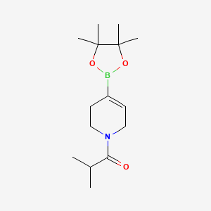 2-Methyl-1-(4-(4,4,5,5-tetramethyl-1,3,2-dioxaborolan-2-yl)-5,6-dihydropyridin-1(2H)-yl)propan-1-one chemical structure (CAS 2096334-79-9)
