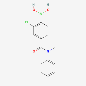 (2-Chloro-4-(methyl(phenyl)carbamoyl)phenyl)boronic acid chemical structure (CAS 2096336-96-6)