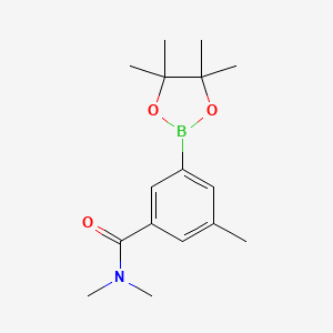 N,N,3-Trimethyl-5-(4,4,5,5-tetramethyl-1,3,2-dioxaborolan-2-yl)benzamide chemical structure (CAS 2096337-88-9)