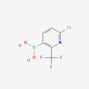 (6-Chloro-2-(trifluoromethyl)pyridin-3-yl)boronic acid chemical structure (CAS 2096339-76-1)