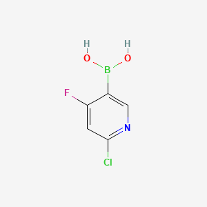 (6-Chloro-4-fluoropyridin-3-yl)boronic acid chemical structure (CAS 2096341-49-8)