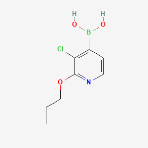 (3-Chloro-2-propoxypyridin-4-yl)boronic acid chemical structure (CAS 2096341-56-7)