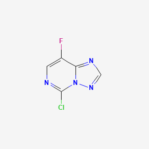 5-Chloro-8-fluoro-[1,2,4]triazolo[1,5-c]pyrimidine chemical structure (CAS 2096987-07-2)