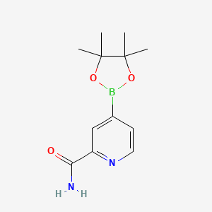 4-(4,4,5,5-Tetramethyl-1,3,2-dioxaborolan-2-yl)-2-pyridinecarboxamide chemical structure (CAS 2096994-97-5)