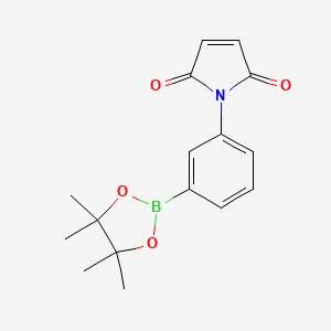 1-[3-(4,4,5,5-Tetramethyl-1,3,2-dioxaborolan-2-yl)phenyl]-2,5-dihydro-1H-pyrrole-2,5-dione chemical structure (CAS 2096998-42-2)