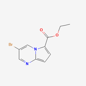 3-Bromo-pyrrolo[1,2-a]pyrimidine-6-carboxylic acid ethyl ester chemical structure (CAS 2097068-59-0)