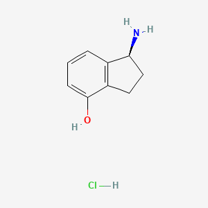 (S)-1-Amino-indan-4-ol hydrochloride chemical structure (CAS 2097073-09-9)