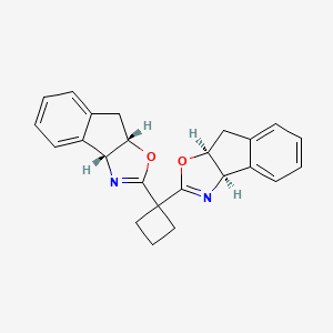 (3aR,3a'R,8aS,8a'S)-2,2'-(Cyclobutane-1,1-diyl)bis(3a,8a-dihydro-8H-indeno[1,2-d]oxazole) chemical structure (CAS 2097145-90-7)