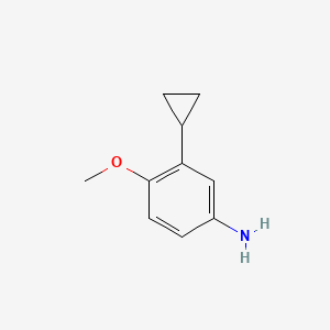 3-Cyclopropyl-4-methoxyaniline chemical structure (CAS 2097172-53-5)