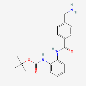 tert-Butyl (2-(4-(aminomethyl)benzamido)phenyl)carbamate chemical structure (CAS 209784-85-0)