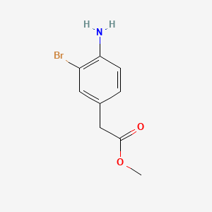Methyl 2-(4-amino-3-bromophenyl)acetate chemical structure (CAS 209809-20-1)