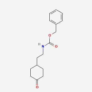Benzyl (2-(4-oxocyclohexyl)ethyl)carbamate chemical structure (CAS 2098113-21-2)