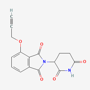 2-(2,6-dioxopiperidin-3-yl)-4-(prop-2-yn-1-yloxy)isoindoline-1,3-dione chemical structure (CAS 2098487-39-7)