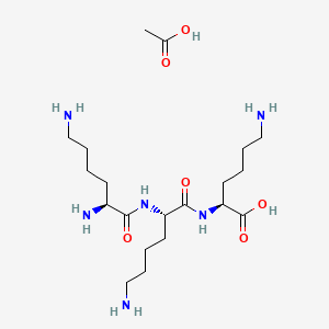 L-Lysyl-L-lysyl-L-lysine acetate salt chemical structure (CAS 2098496-72-9)