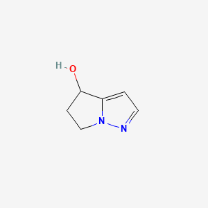 5,6-Dihydro-4H-pyrrolo[1,2-b]pyrazol-4-ol chemical structure (CAS 2098584-29-1)