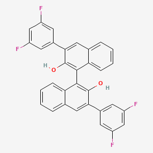 (R)-3,3'-Bis(3,5-difluorophenyl)-[1,1'-binapthalene]-2,2'-diol chemical structure (CAS 2098706-44-4)