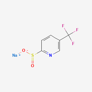 Sodium 5-(trifluoromethyl)pyridine-2-sulfinate chemical structure (CAS 2098851-48-8)