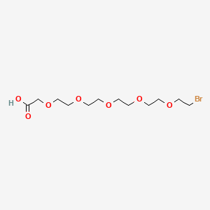 17-Bromo-3,6,9,12,15-pentaoxaheptadecanoic acid chemical structure (CAS 2098982-48-8)
