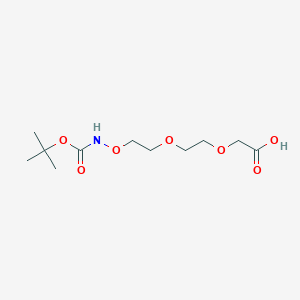 2,2-Dimethyl-4-oxo-3,6,9,12-tetraoxa-5-azatetradecan-14-oic acid chemical structure (CAS 2098983-14-1)