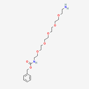 Benzyl (17-amino-3,6,9,12,15-pentaoxaheptadecyl)carbamate chemical structure (CAS 2098983-25-4)
