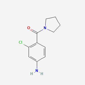 3-Chloro-4-[(pyrrolidin-1-yl)carbonyl]aniline chemical structure (CAS 209959-69-3)
