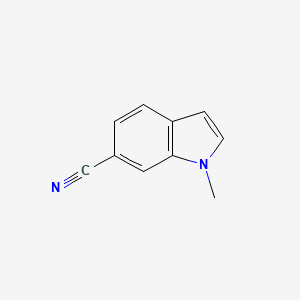 1-Methyl-1H-indole-6-carbonitrile chemical structure (CAS 20996-87-6)