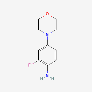 2-Fluoro-4-(morpholin-4-yl)aniline chemical structure (CAS 209960-29-2)