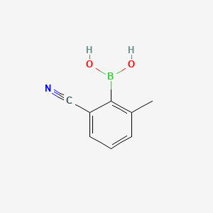(2-Cyano-6-methylphenyl)boronic acid chemical structure (CAS 2099672-57-6)