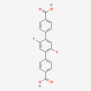 2',5'-Difluoro-[1,1':4',1''-terphenyl]-4,4''-dicarboxylic acid chemical structure (CAS 2099718-79-1)