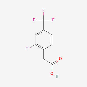 2-Fluoro-4-(trifluoromethyl)phenylacetic acid chemical structure (CAS 209991-64-0)
