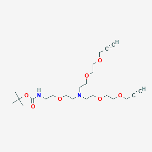 N-(Boc-peg1)-n-bis(peg2-propargyl) chemical structure (CAS 2100306-63-4)