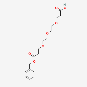 3-Oxo-1-phenyl-2,6,9,12-tetraoxapentadecan-15-oic acid chemical structure (CAS 2100306-73-6)